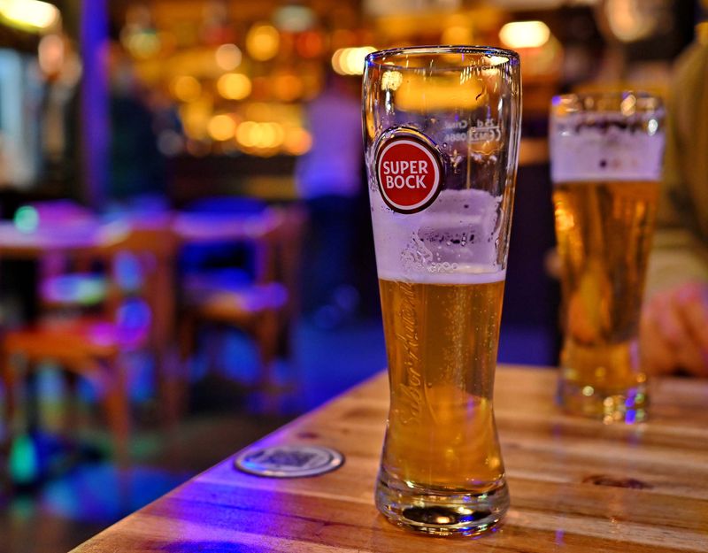 Stopping for a beer. 
