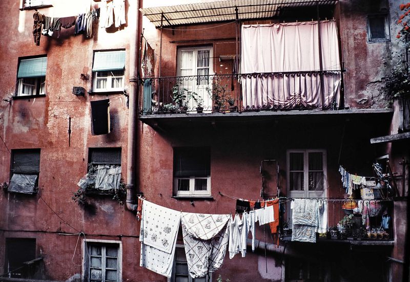 Rapallo (near Sainte Marguerite); in front the back window of my hotel. 