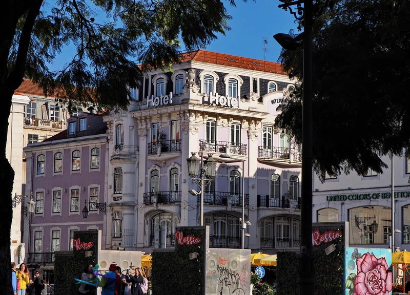 Lisbon; plaza Rossio. 