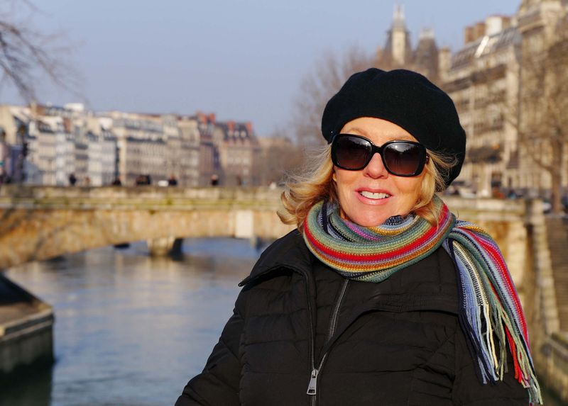 Franoise in a sunny and cold day. 