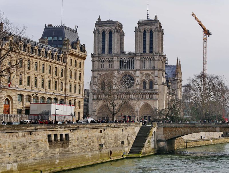 Notre-Dame Cathedral at final works.  