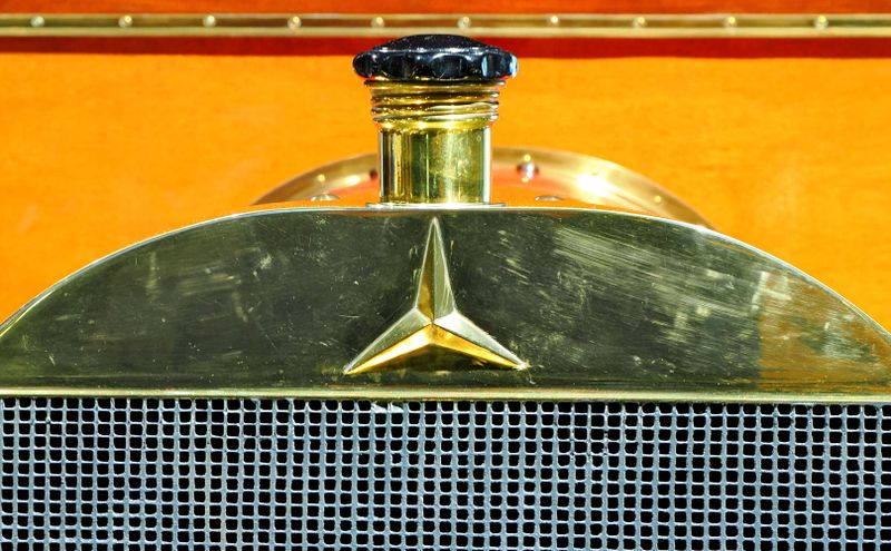 Three star legs: air, water and earth for Mercedes-Benz symbol. Along its history, they worked on these three sectors.