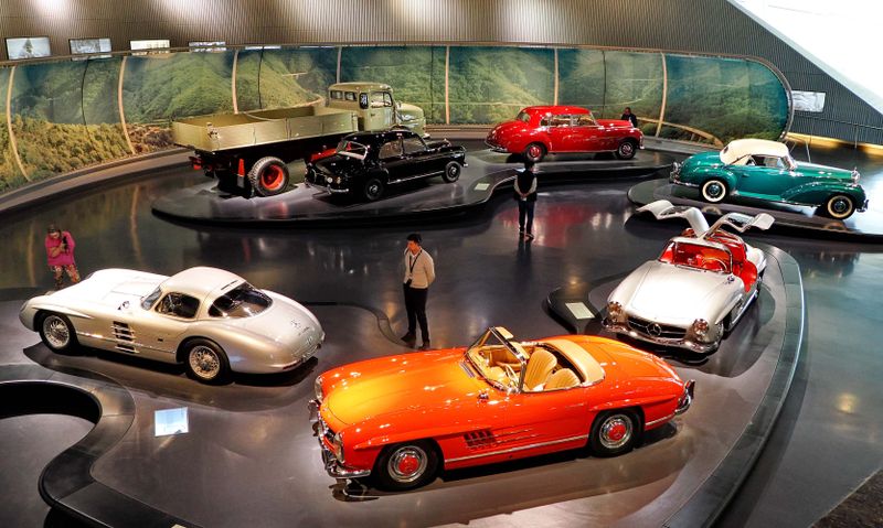 Mercedes-Benz Museum; the cars evolution.