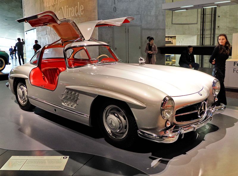 The Mercedes 300 SL coup (1955).