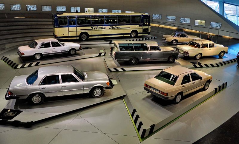 Mercedes-Benz Museum; the cars evolution.