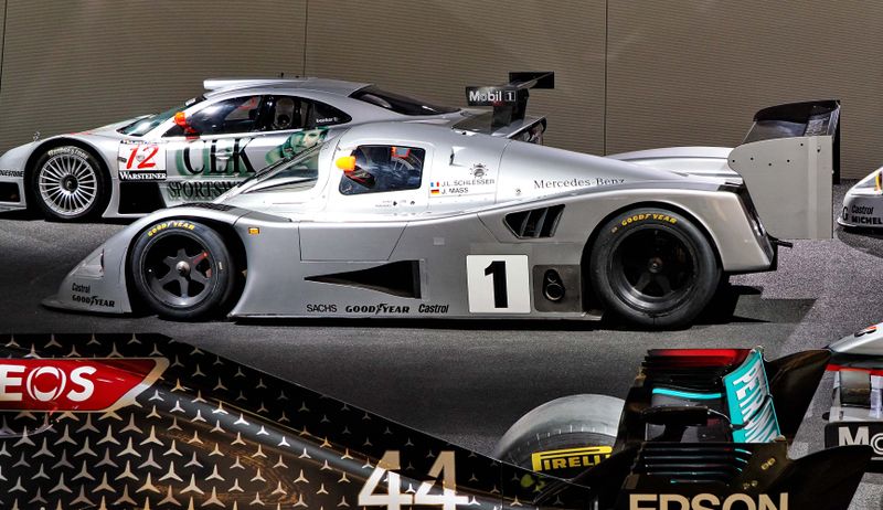 The compettion cars.