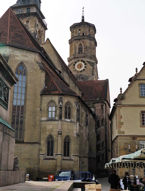 Stuttgart downtown; Stiftskirche (evangelical church).