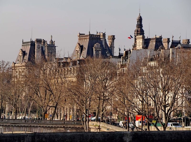 The Hotel de Ville de Paris. 