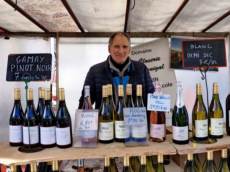 The wine seller at the market of Boulevard Richard Lenoir. He is the productor.