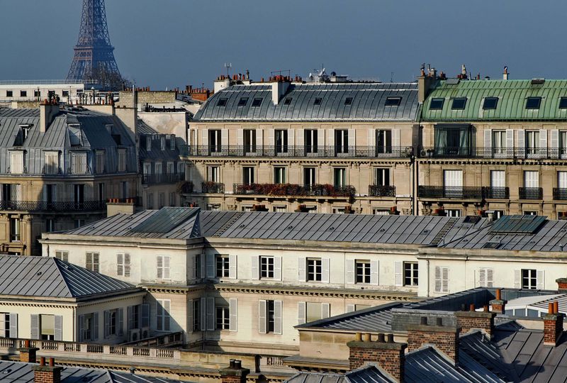 Musée d'Orsay: south-west Paris seen from the museum.