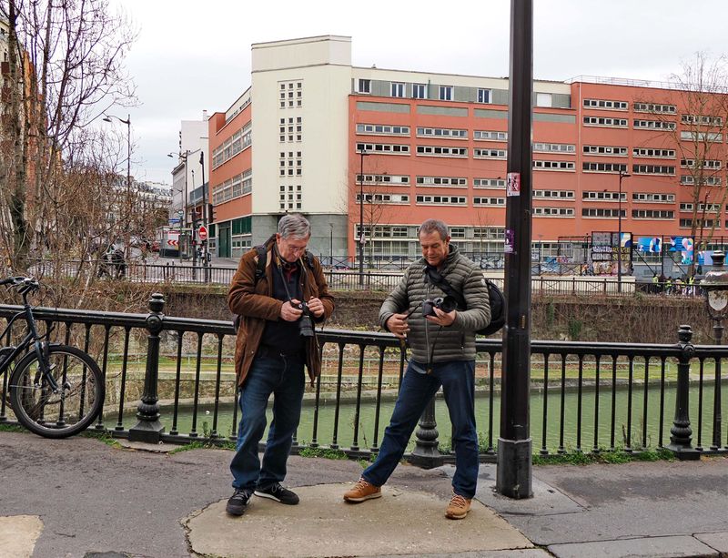 Canal Saint-Martin: Fahd Sultanem (left) and Louis Sozzi, partners on this photo tour. 