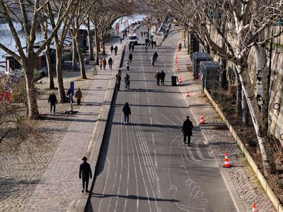 The banks of the Seine river. 