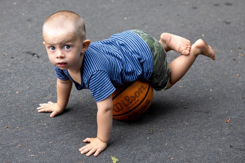 Balancing on the basketball