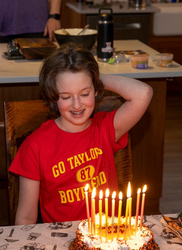Nell and 11 candles