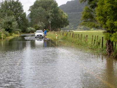 flooded road