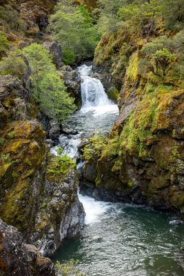Side creek with waterfall
