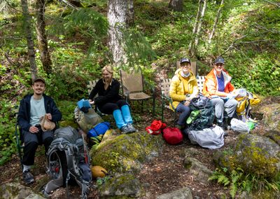 lunch spot with camp chairs