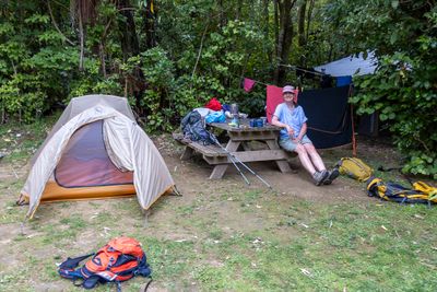 First camp site after 27 km of walking