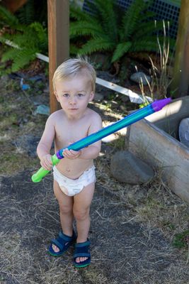 Wesley and the watergun