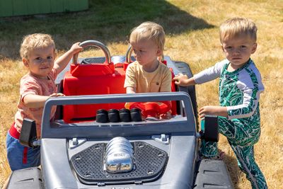 3 boys and the jeep