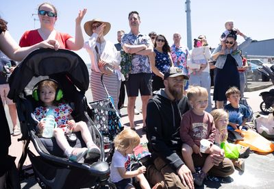 Waiting for the parade