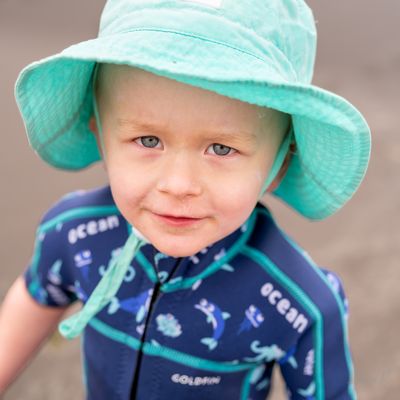 Wes with sun hat 