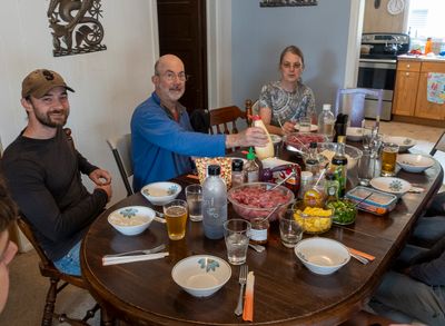The traditional (year 2) sashimi lunch feast