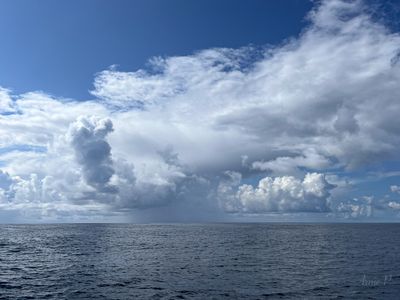 Beautiful sky over the ocean