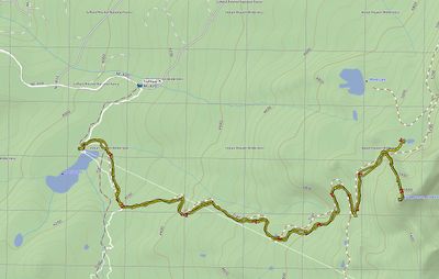 Our route to bird mountain