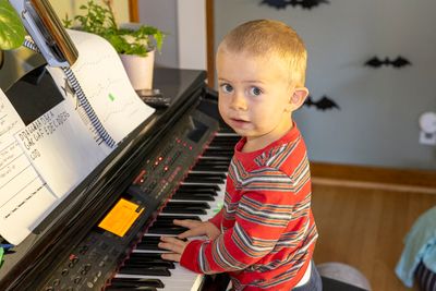 Hamish at the piano