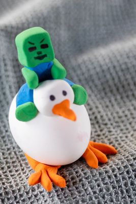 Evil Gumby hitches ride on a chicken egg