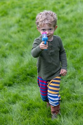 Hamish and his toy gun