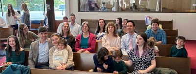 The clan at Easter Mass