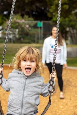 Lottie on the swing