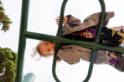 Monkey bars from below