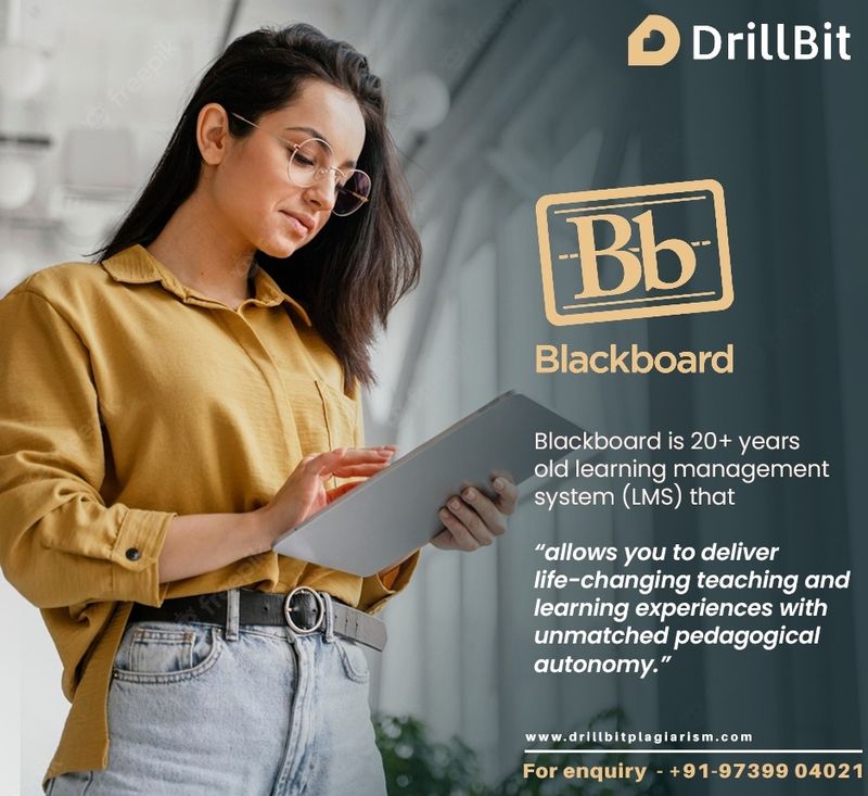 Drillbit has now integrated with Blackboard, 