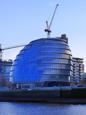 Blue London City Hall