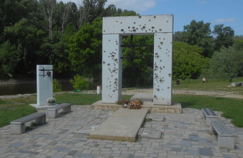 Gate of Freedom Memorial by Danube_Morava confluence where  people were killed trying to escape to Austria during Communist era