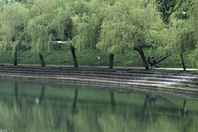 Trnovo Dock_Embankment steps beyond Hradecki Bridge for relaxation in warmer months