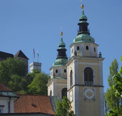 Cathedral towers and castle