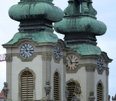 St Annes Parish  Church clocktowers_Buda