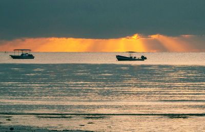 Sunrise over boats