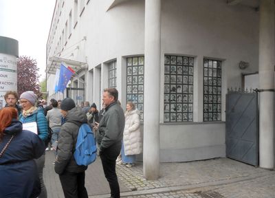 Outside Oskar Schindlers Enamel Factory
