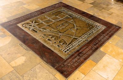 Floor plaque Cloth Hall_the city was subjected to German law and the location of the market square of houses and manors changed