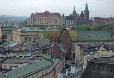 View from inside balcony level Town Hall Tower_towards Wawel Castle and Cathedral