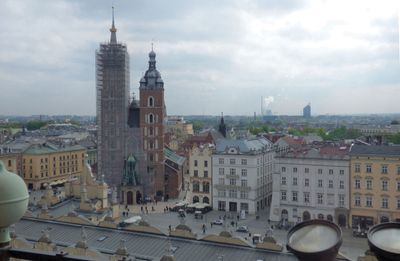 View from inside balcony level Town Hall Tower_towards St Marys Basilica