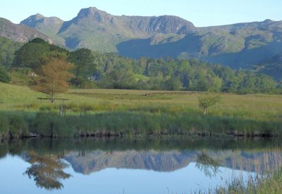 Langdales across River Brathay