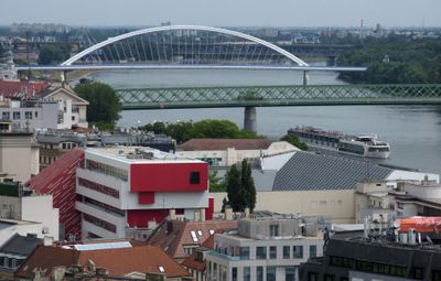 View from Castle towards National Gallery_ Old Stary Bridge_Apollo Bridge and Harbour Bridge