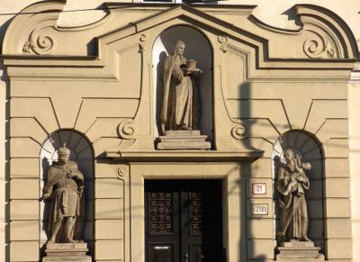 Church of St Elizabeth_Saints Elizabeth at top_Hirich on left_Josef on right.