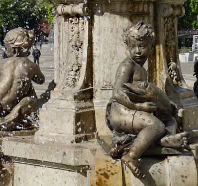 Ganymede Fountain outside Slovak National Theatre